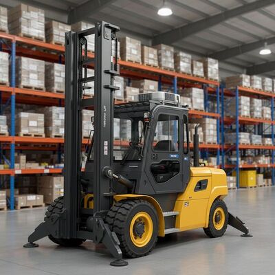 Full Closed Cabin With AC Heavy Load Forklift Telescopic Mast Type Heavy Duty Lifting Solution For Warehouse Operations